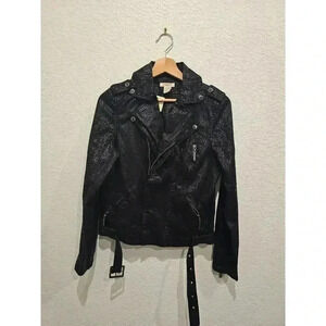 Vertigo Paris Black Jacket Zippered Pockets  medium Womens F574